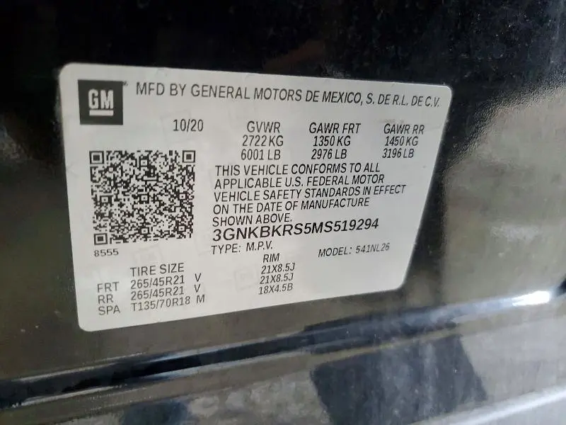 2021 CHEVROLET BLAZER RS  
