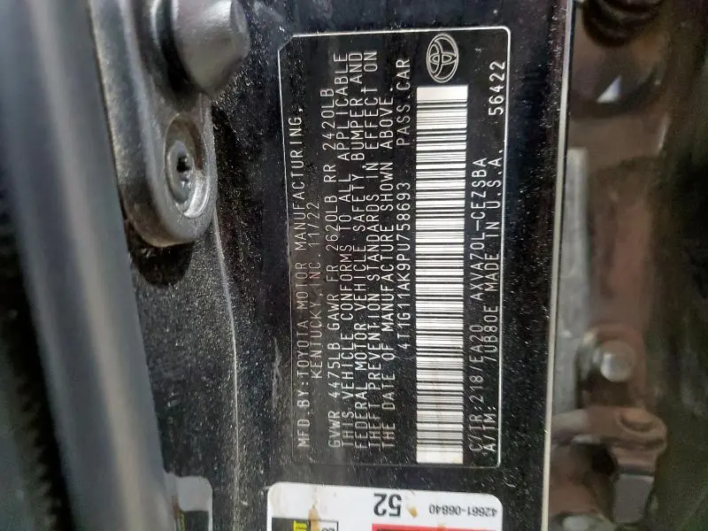 2023 TOYOTA CAMRY SE NIGHT SHADE  