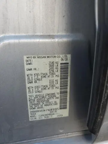 2018 NISSAN FRONTIER S