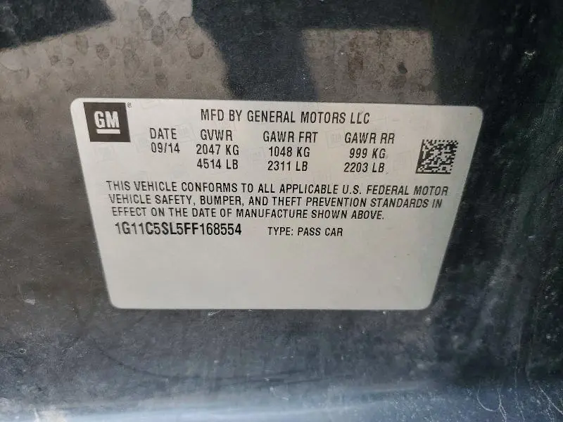 2015 CHEVROLET MALIBU 1LT  