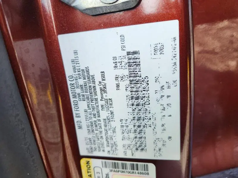 2016 FORD FUSION SE  