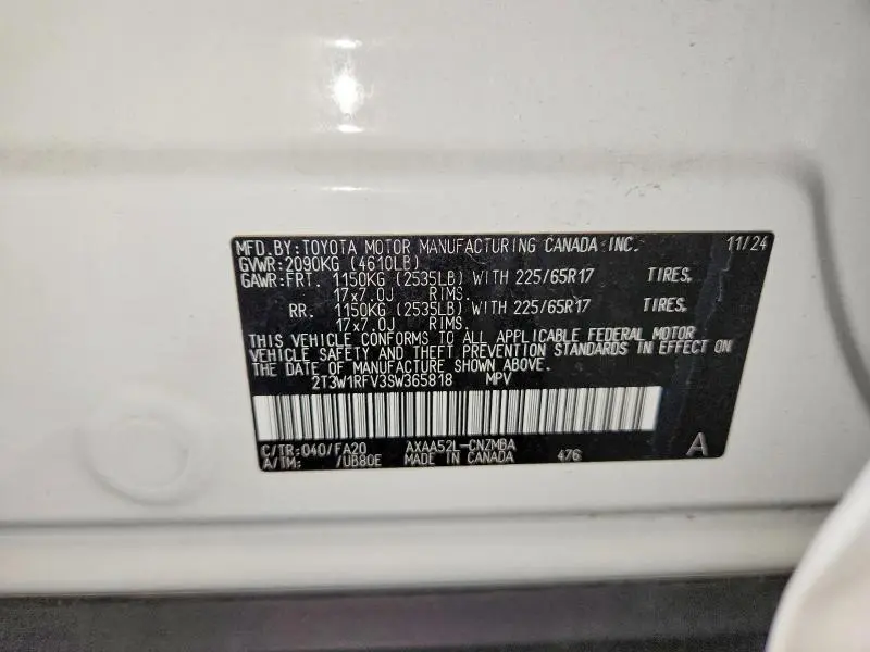 2025 TOYOTA RAV4 XLE  