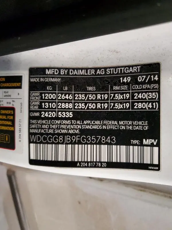 2015 MERCEDES-BENZ GLK 350 4MATIC  