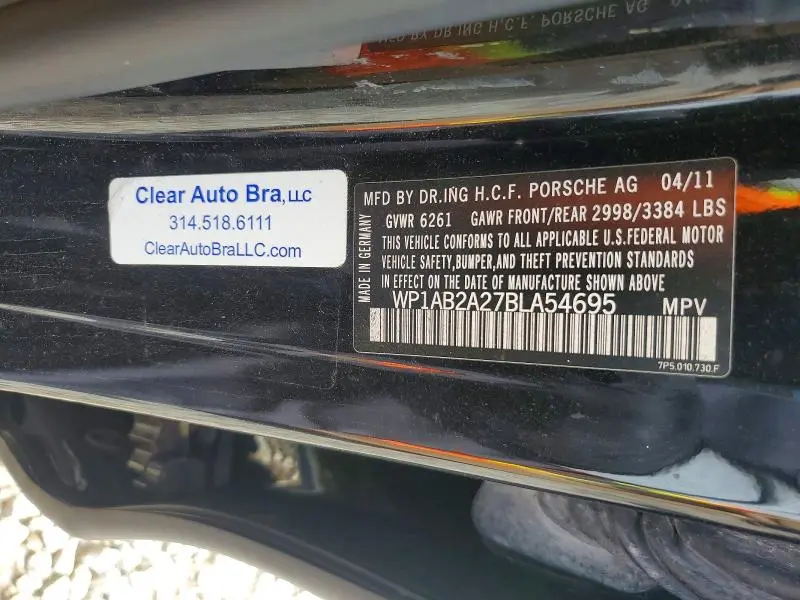 2011 PORSCHE CAYENNE S  