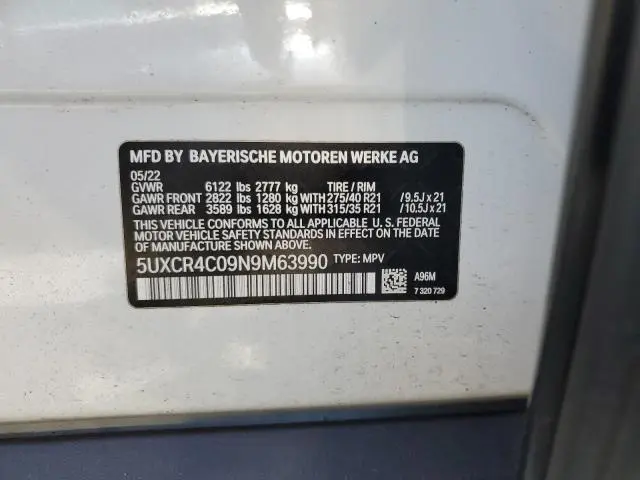 2022 BMW X5 SDRIVE 40I  