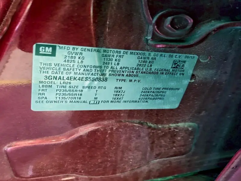 2014 CHEVROLET CAPTIVA LTZ  