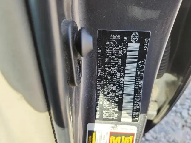 2012 TOYOTA AVALON BASE  