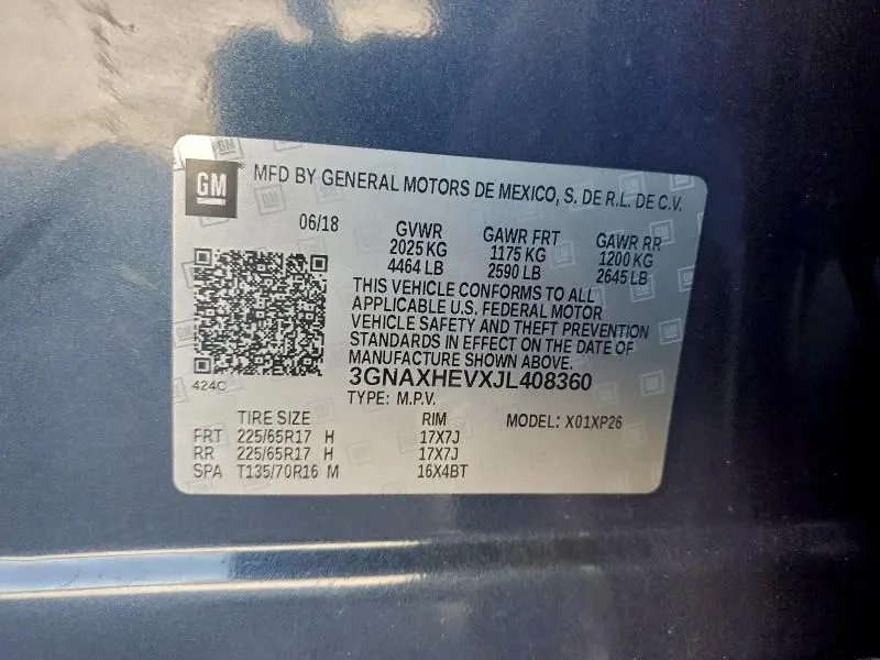 2018 CHEVROLET EQUINOX LS  