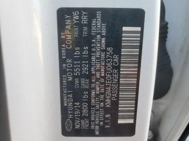 2015 HYUNDAI GENESIS 3.8L  