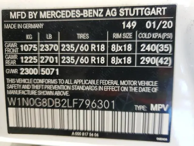 2020 MERCEDES-BENZ GLC 300