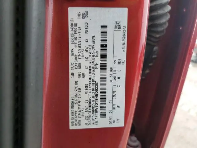 2022 FORD F350 SUPER DUTY  