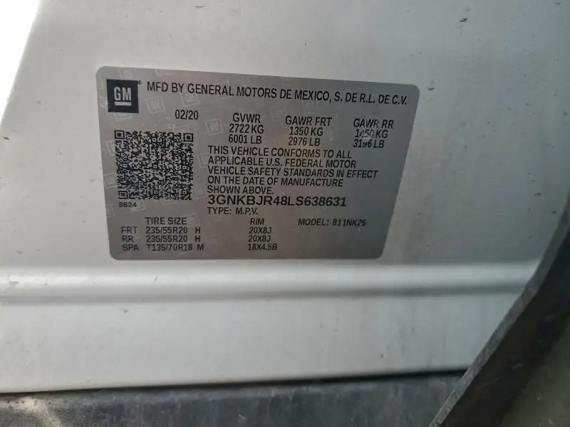 2020 CHEVROLET BLAZER 3LT  