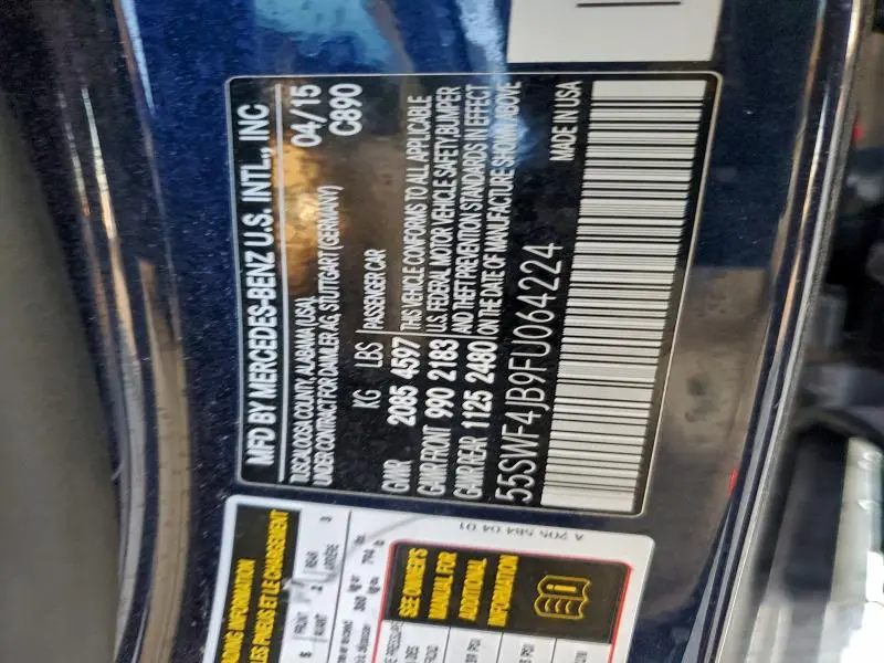 2015 MERCEDES-BENZ C 300  