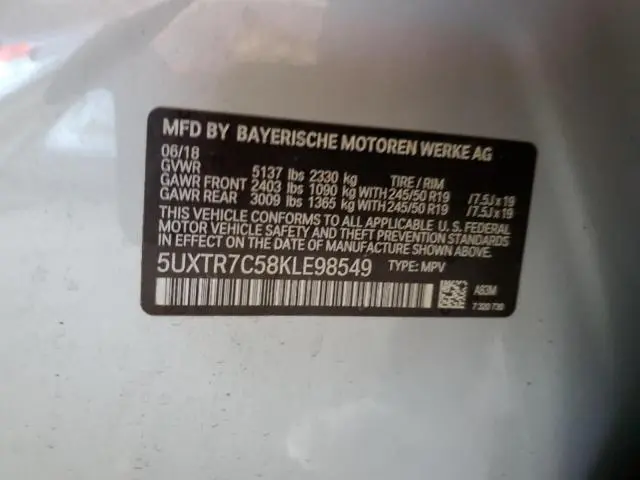 2019 BMW X3 SDRIVE30I  