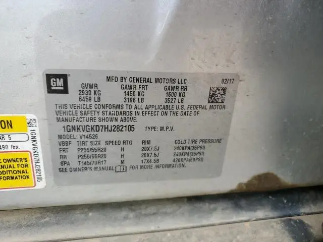 2017 CHEVROLET TRAVERSE LT  