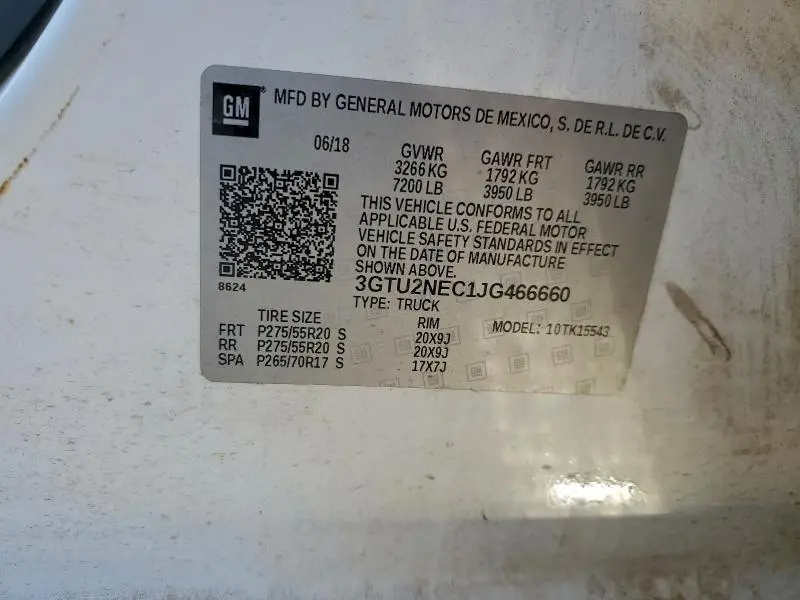 2018 GMC SIERRA K1500 SLT  