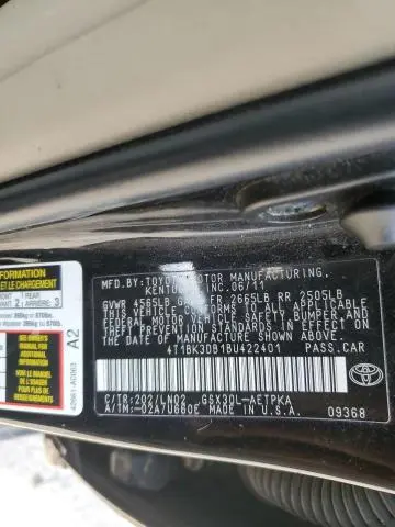 2011 TOYOTA AVALON BASE  