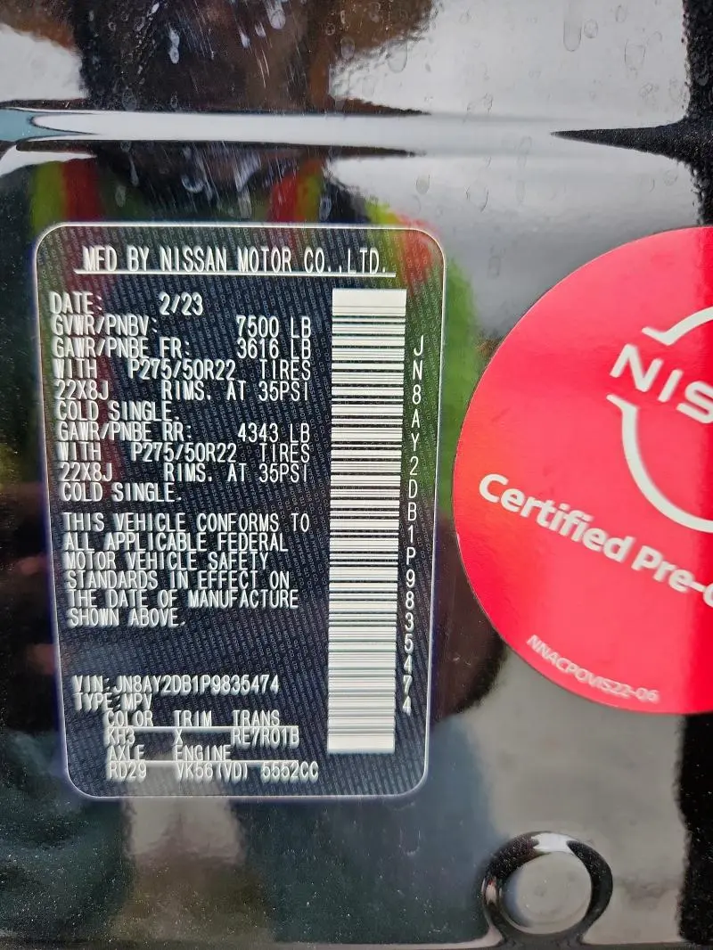 2023 NISSAN ARMADA PLATINUM  