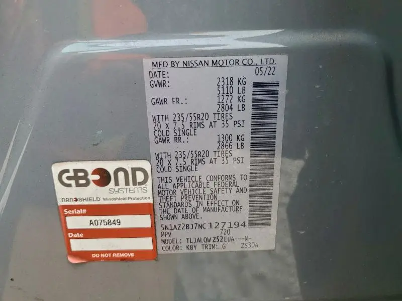 2022 NISSAN MURANO SV  