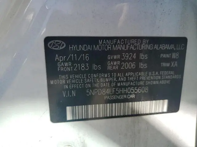 2017 HYUNDAI ELANTRA SE  