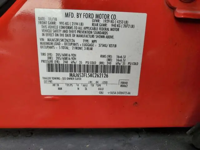 2019 FORD ECOSPORT S  