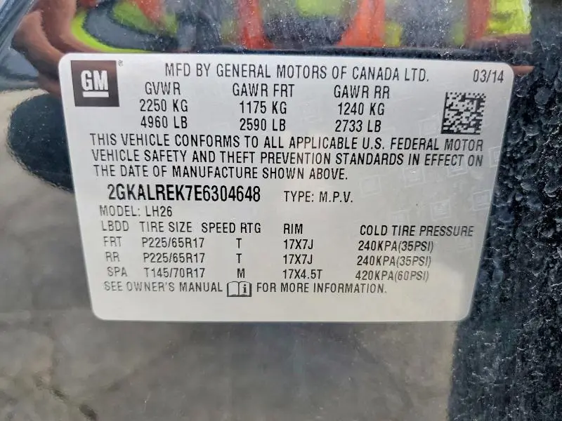 2014 GMC TERRAIN SLE  