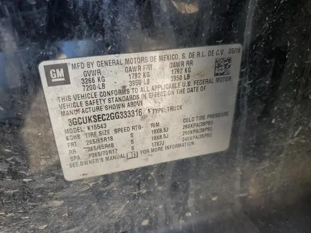 2016 CHEVROLET SILVERADO K1500 LTZ  