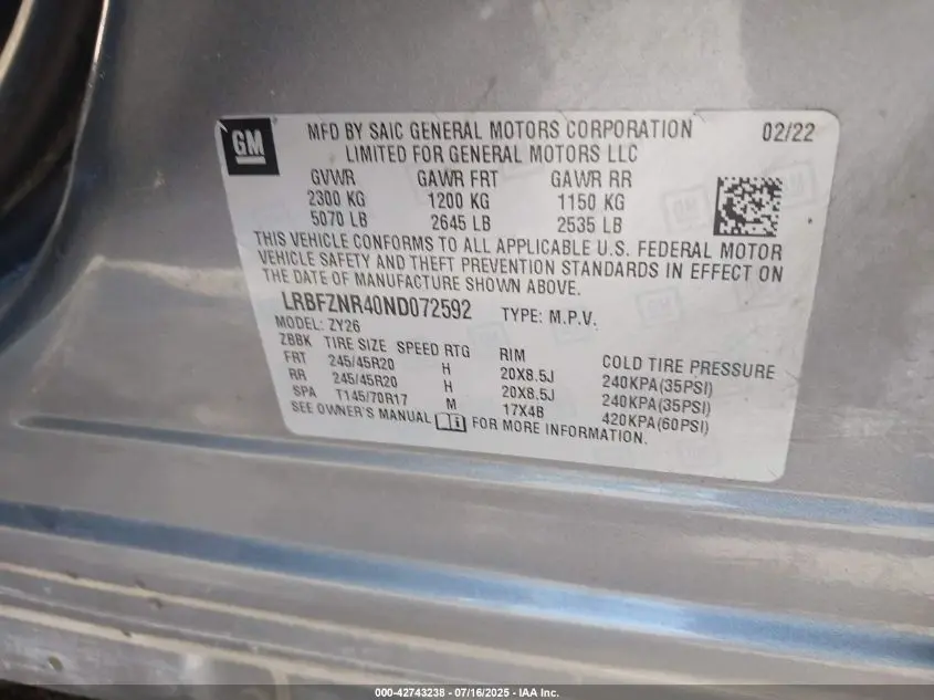 2022 BUICK ENVISION FWD ESSENCE