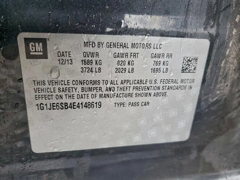 2014 CHEVROLET SONIC LTZ  