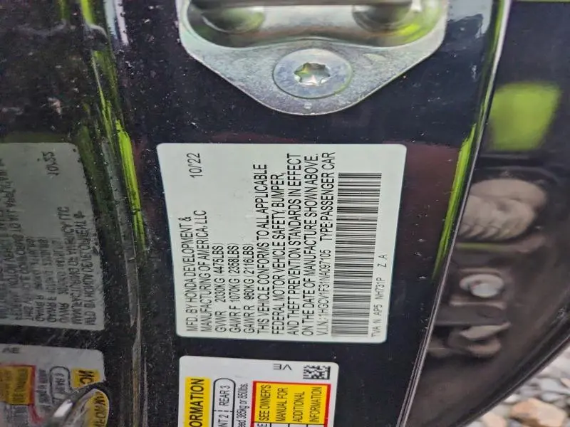 2022 HONDA ACCORD SPORT  