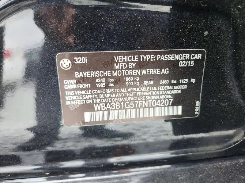 2015 BMW 320 I  