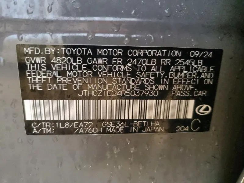 2024 LEXUS IS 350 F SPORT  