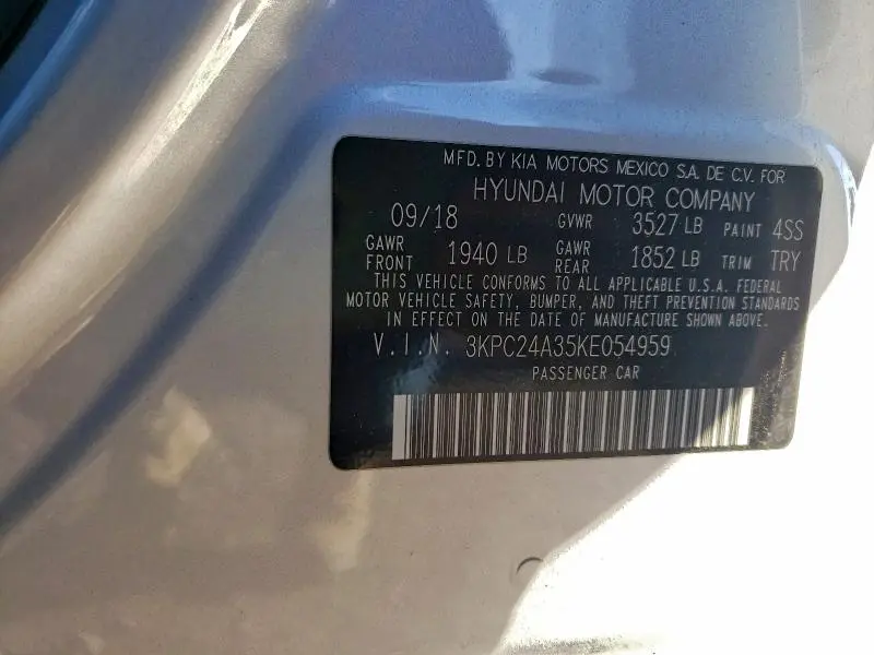 2019 HYUNDAI ACCENT SE  