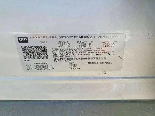 2021 CHEVROLET BLAZER 1LT  