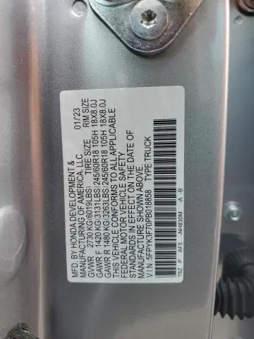 2023 HONDA RIDGELINE RTL-E  