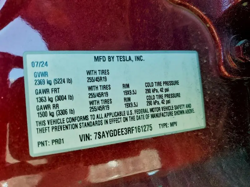 2024 TESLA MODEL Y   