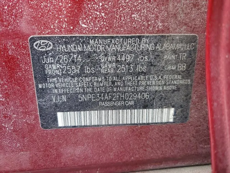 2015 HYUNDAI SONATA SPORT  