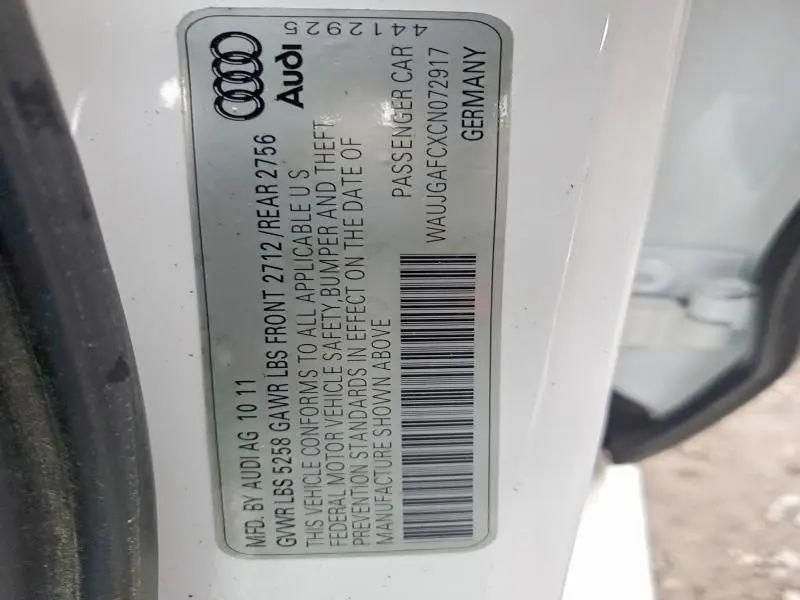 2012 AUDI A6 PRESTIGE  