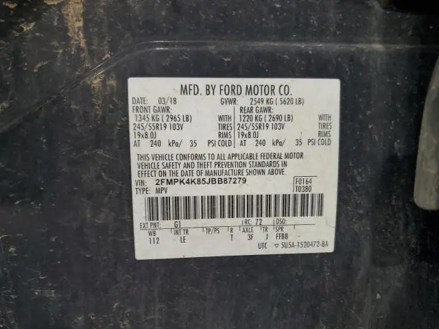 2018 FORD EDGE TITANIUM  