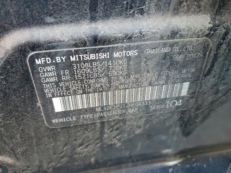 2018 MITSUBISHI MIRAGE G4 ES  