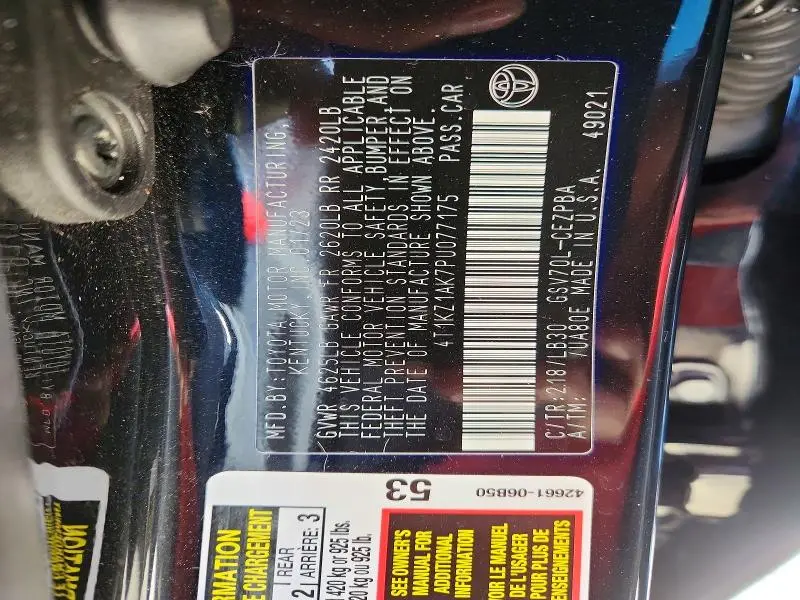 2023 TOYOTA CAMRY XSE V6  
