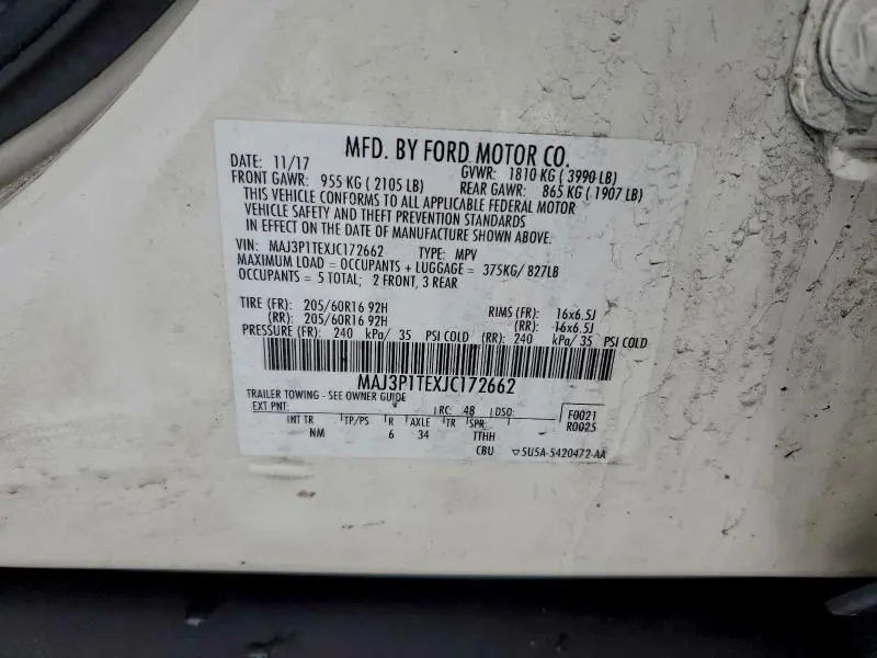 2018 FORD ECOSPORT SE  