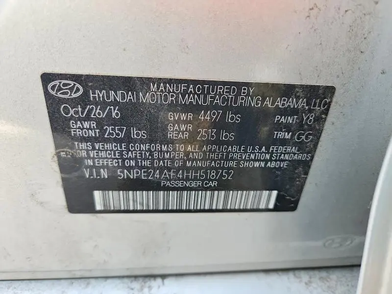 2017 HYUNDAI SONATA BASE  