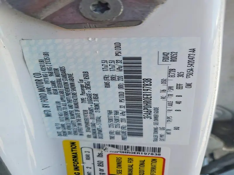 2014 FORD FUSION SE  