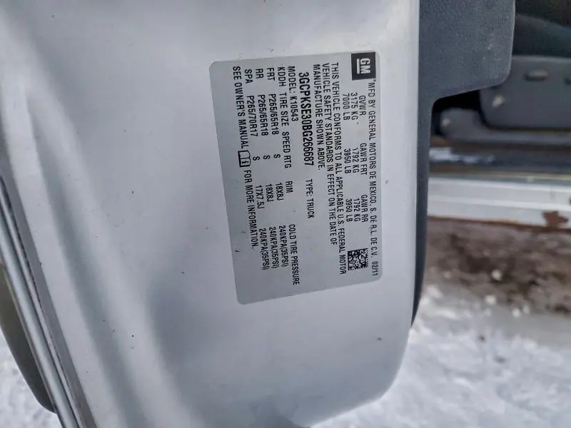 2011 CHEVROLET SILVERADO K1500 LT  