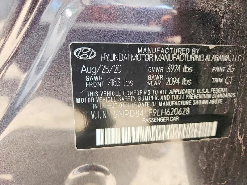 2020 HYUNDAI ELANTRA SEL  