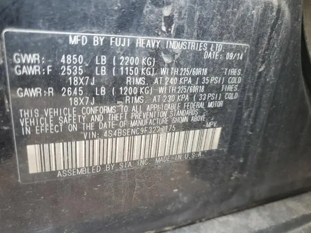 2015 SUBARU OUTBACK 3.6R LIMITED  