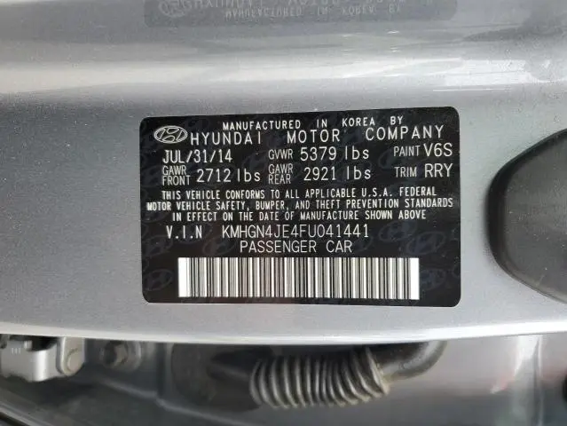 2015 HYUNDAI GENESIS 3.8L  