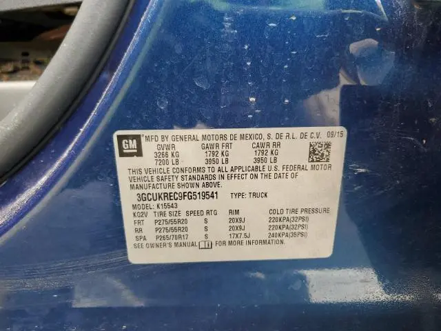 2015 CHEVROLET SILVERADO K1500 LT  