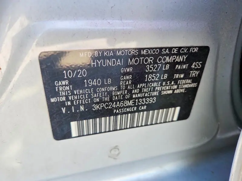 2021 HYUNDAI ACCENT SEL  